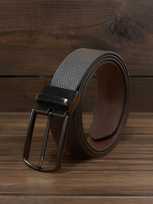 men black & brown solid reversible belt - 20477973 - Very Small Image - 1