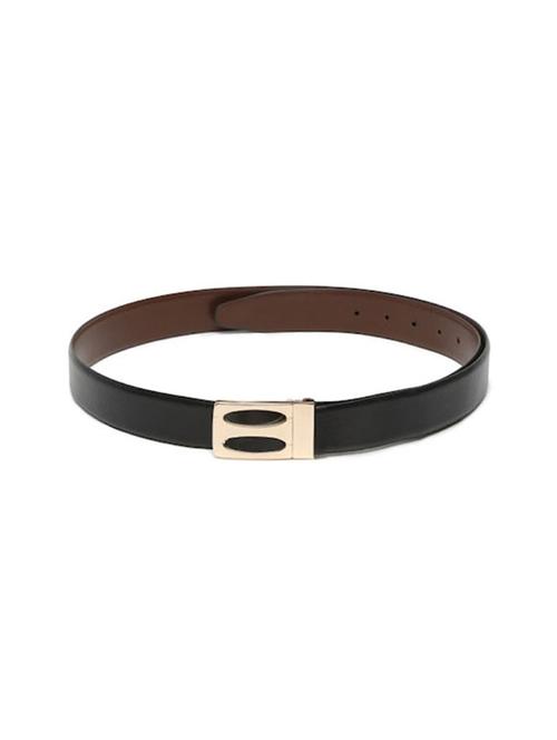men black & brown solid reversible belt - 20478066 - Very Small Image - 1