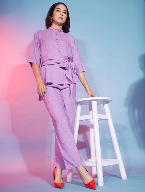 lavender striped trouser & top co ord - 20478231 - Very Small Image - 1