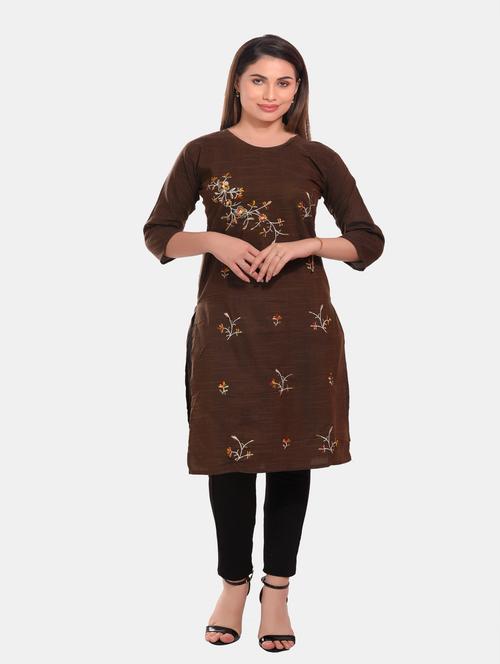 women embroidered straight kurta - 20479162 - Very Small Image - 1