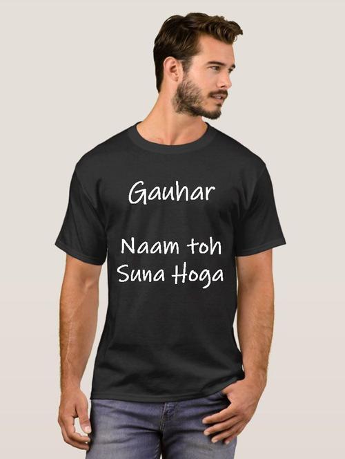 men black typographic front print t-shirt - 20482629 - Very Small Image - 1