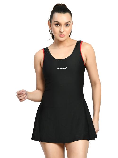 women black solid swimsuit - 20484293 - Very Small Image - 1
