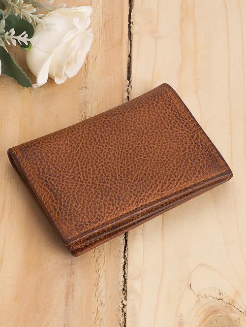 tan leather card holder - 20484983 - Very Small Image - 1