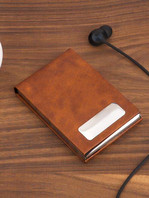 tan metal card holder - 20484999 - Very Small Image - 1