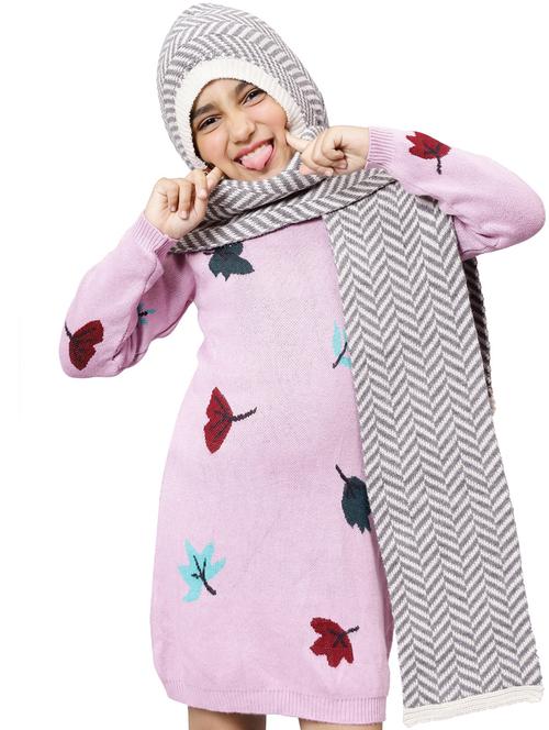 girls wool muffler cap - 20485178 - Very Small Image - 1