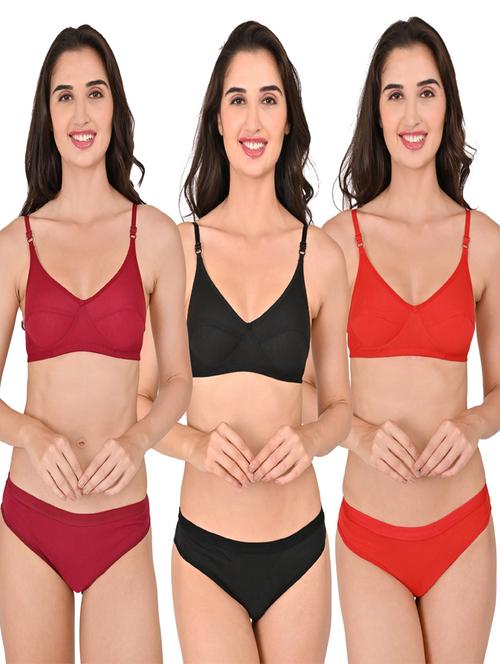 pack of 3 bras and panty set - 20485234 - Very Small Image - 1