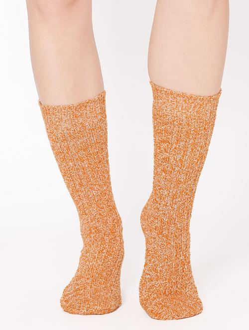 orange acrylic above ankle length sock - 20485589 - Very Small Image - 1