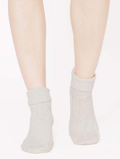 off white acrylic ankle length sock - 20485619 - Very Small Image - 1