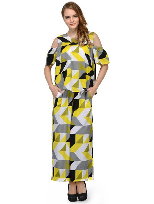 multi colored geometric top and trouser co-ord - 20486209 - Very Small Image - 1