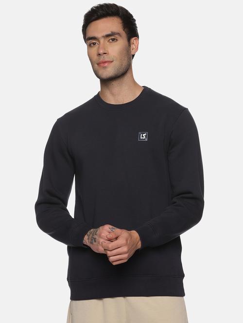 men solid fleece sweatshirt - 20487197 - Very Small Image - 1