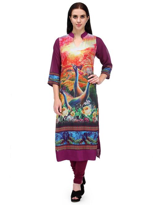 women digital printed straight kurta - 20487519 - Very Small Image - 1