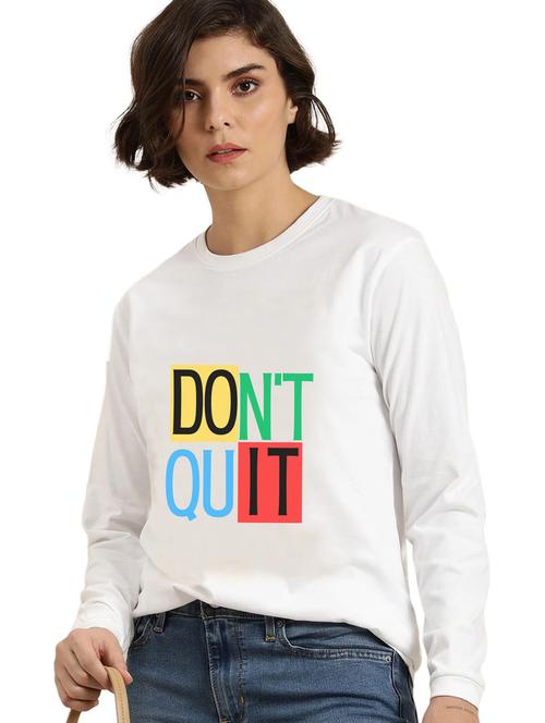 women's front print round neck t-shirt - 20487647 - Very Small Image - 1