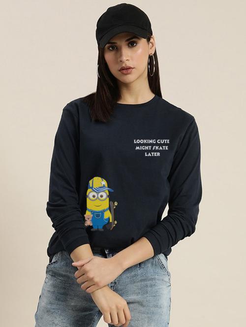 women's placement print round neck t-shirt - 20487699 - Very Small Image - 1