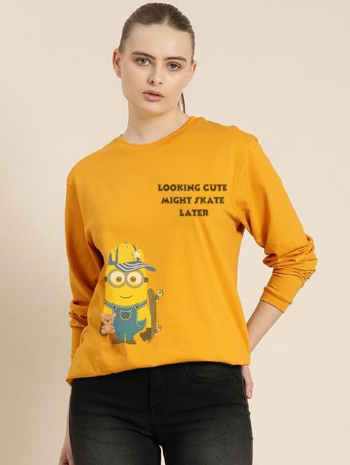 women's placement print round neck t-shirt - 20487715 - Very Small Image - 1