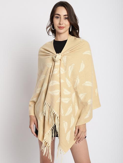 women yellow acrylic printed muffler - 20488211 - Very Small Image - 1