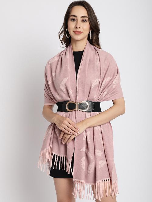 women pink acrylic printed muffler - 20488213 - Very Small Image - 1