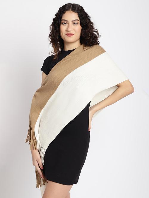 women color blocked acrylic muffler - 20488243 - Very Small Image - 1
