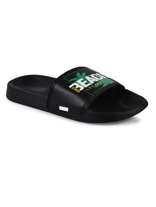 men graphic printed black flip flop - 20488502 - Very Small Image - 1