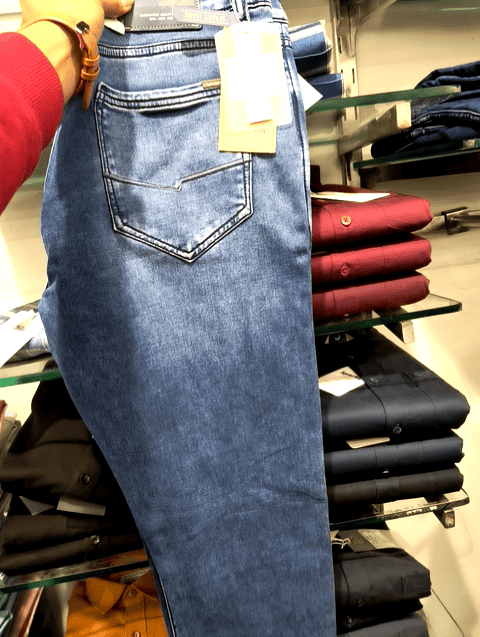 light blue cotton blend jeans - 20491126 - Very Small Image - 1