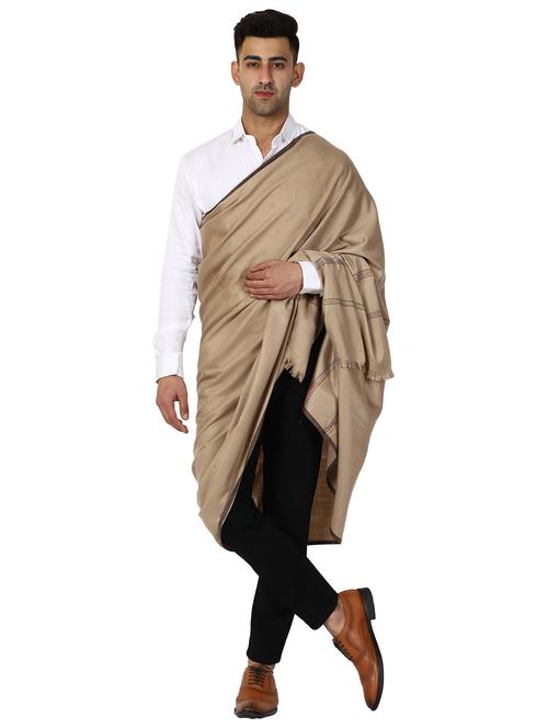 men wool pashmina shawl - 20491711 - Very Small Image - 1