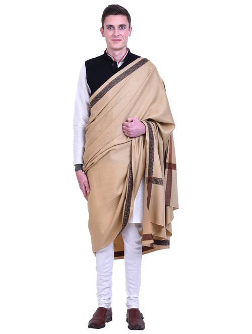 men wool pashmina shawl - 20491760 - Very Small Image - 1