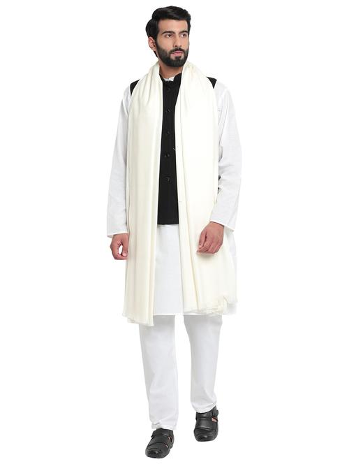 men wool pashmina shawl - 20491762 - Very Small Image - 1