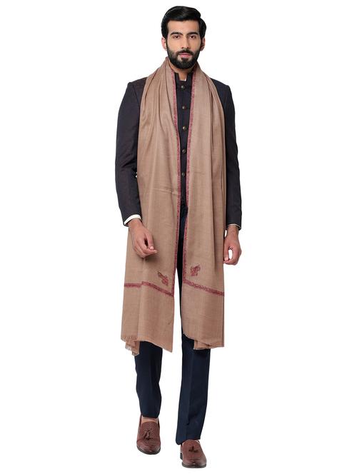 men wool pashmina shawl - 20491841 - Very Small Image - 1
