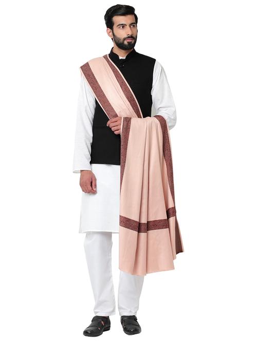 men wool pashmina shawl - 20491852 - Very Small Image - 1
