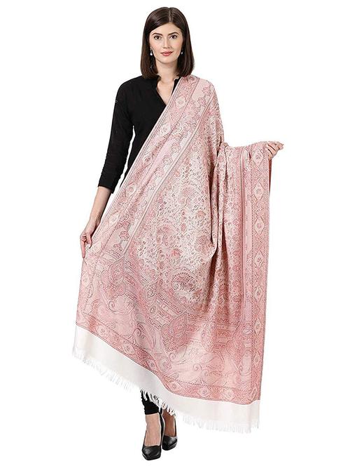 rosewater self designed woolen shawl - 20491875 - Very Small Image - 1