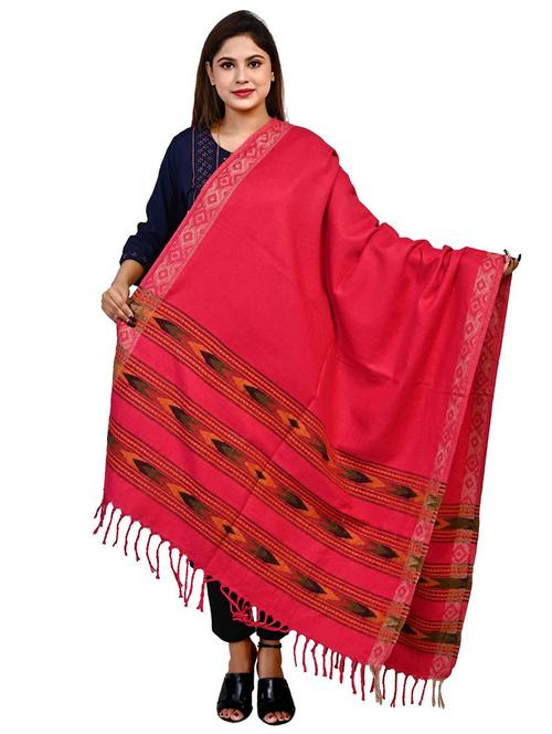 pink self design shawl - 20491877 - Very Small Image - 1