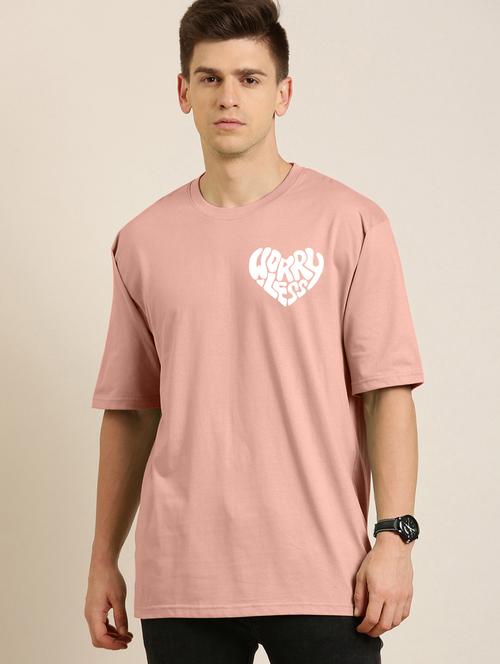 men round neck front & back printed oversized t-shirt - 20496343 - Very Small Image - 1