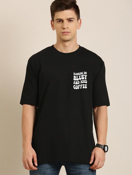 men round neck front & back printed oversized t-shirt - 20496352 - Very Small Image - 1