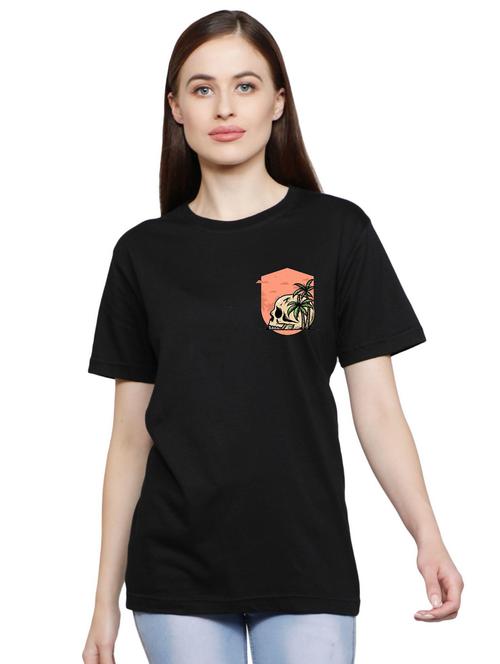 women's placement print round neck t-shirt - 20496678 - Very Small Image - 1