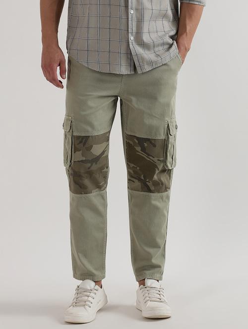 men multi color cotton cargos casual trouser - 20496755 - Very Small Image - 1