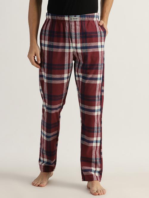 men checkered cotton pyjama - 20496764 - Very Small Image - 1