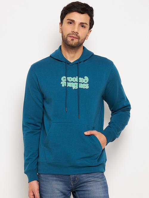 men back print hooded sweatshirt - 20496774 - Very Small Image - 1