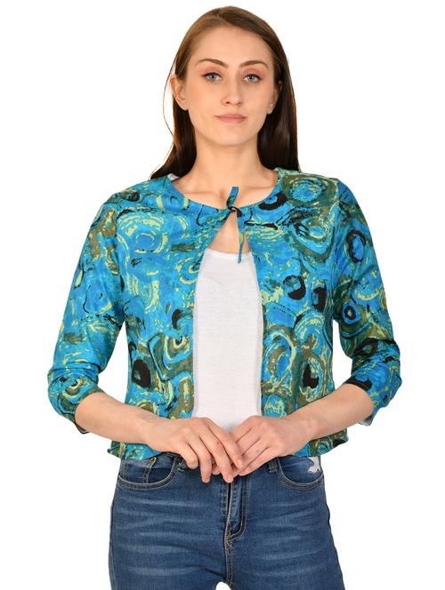 ai aqua abstract print regular shrug - 20497142 - Very Small Image - 1