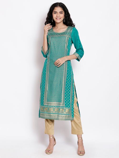 women foil printed kurta pant set - 20497666 - Very Small Image - 1