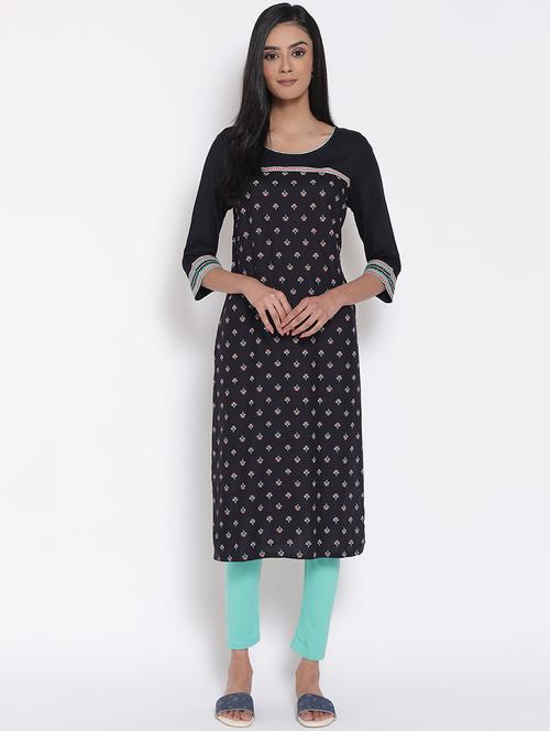 floral printed kurta legging set - 20497669 - Very Small Image - 1