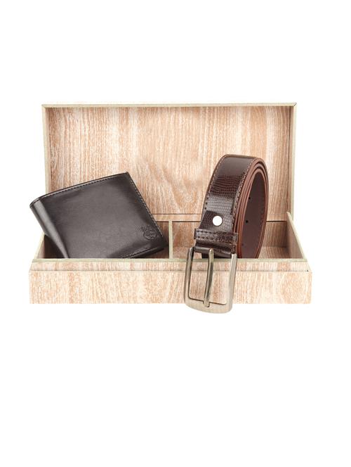 men belt & wallet leather gift combo - 20501198 - Very Small Image - 1