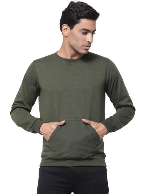 men solid cotton regular sweatshirt - 20501639 - Very Small Image - 1