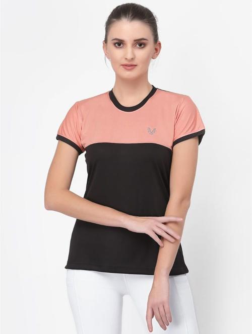 black color block regular t-shirt - 20501853 - Very Small Image - 1