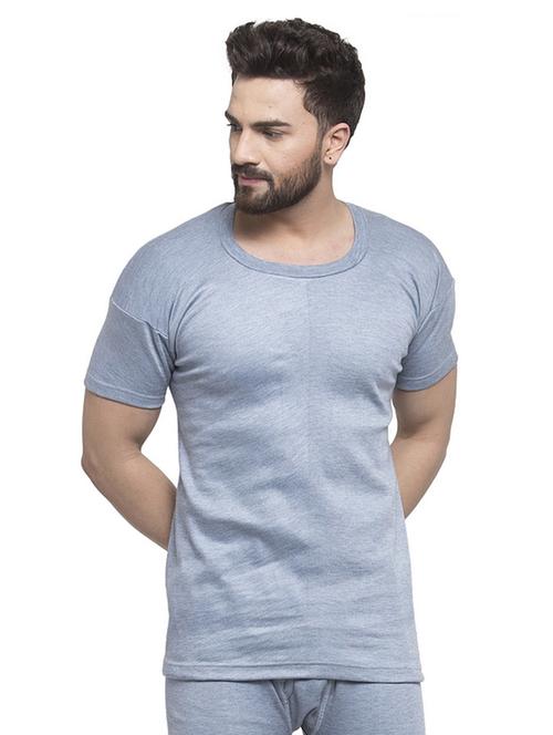 grey cotton thermal top - 20501906 - Very Small Image - 1