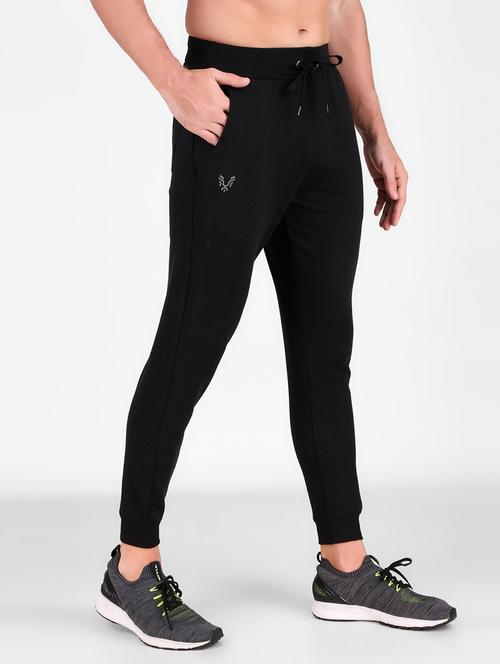 men black cotton blend joggers - 20502169 - Very Small Image - 1