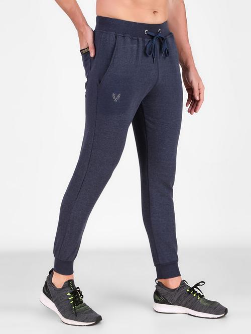 men blue cotton blend joggers - 20502173 - Very Small Image - 1