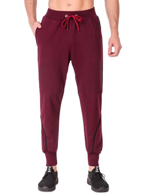 men maroon mid rise full length jogger - 20502285 - Very Small Image - 1