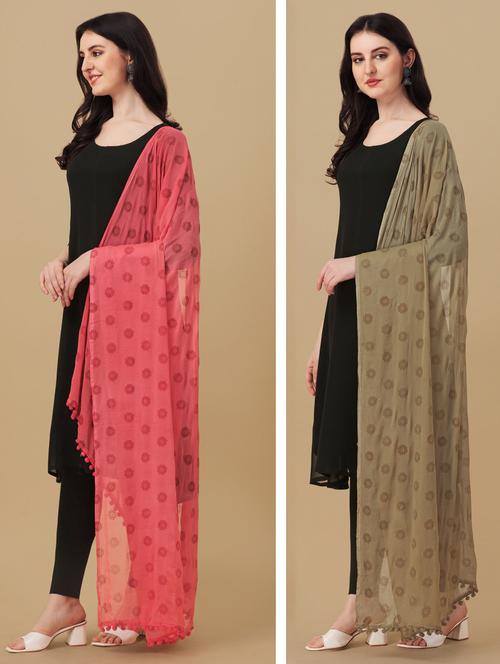 pack of 2 multi colored dupatta - 20502815 - Very Small Image - 1