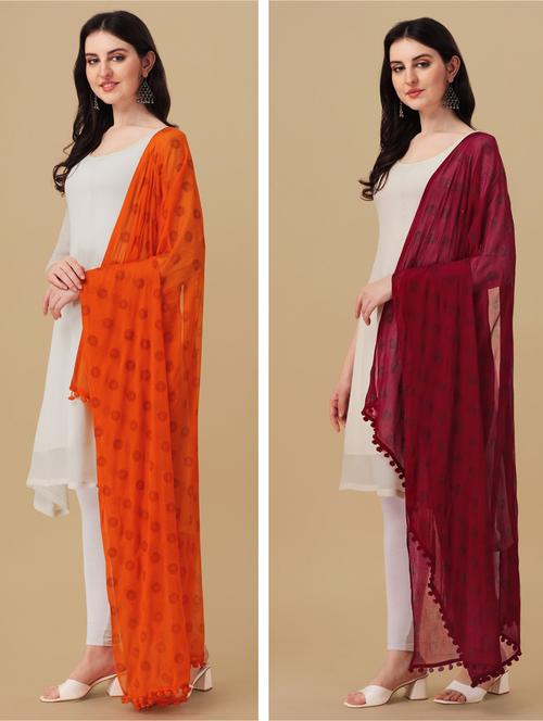 pack of 2 multi colored dupatta - 20502834 - Very Small Image - 1