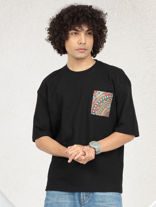 men black cotton regular t-shirt - 20502967 - Very Small Image - 1