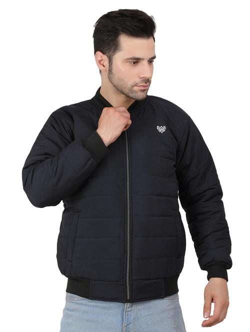 navy blue long sleeve bomber jacket - 20503902 - Very Small Image - 1